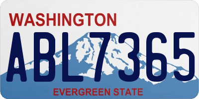 WA license plate ABL7365