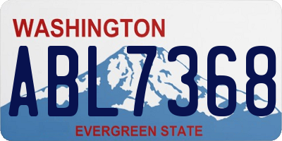 WA license plate ABL7368
