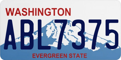 WA license plate ABL7375