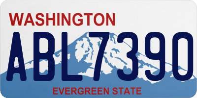 WA license plate ABL7390