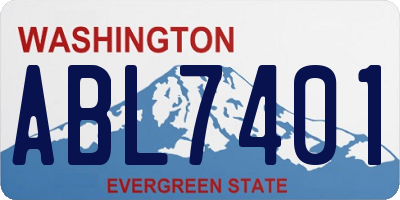 WA license plate ABL7401