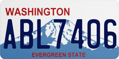 WA license plate ABL7406
