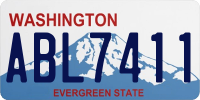 WA license plate ABL7411