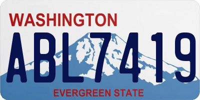 WA license plate ABL7419