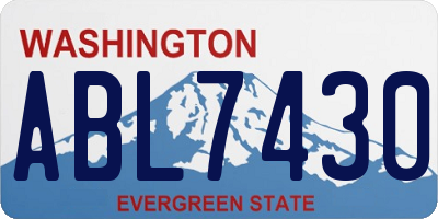 WA license plate ABL7430