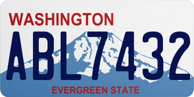 WA license plate ABL7432