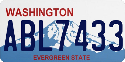 WA license plate ABL7433