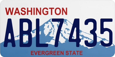 WA license plate ABL7435