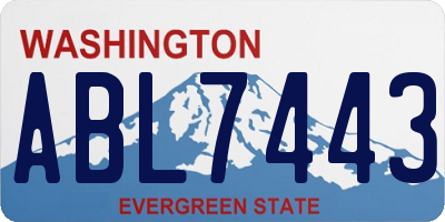 WA license plate ABL7443