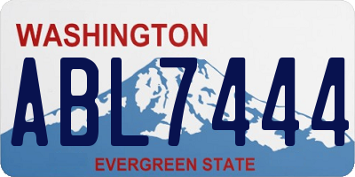 WA license plate ABL7444