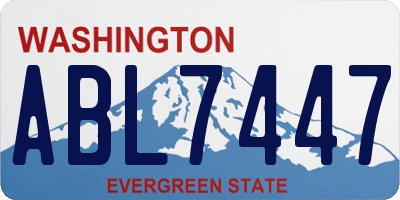 WA license plate ABL7447