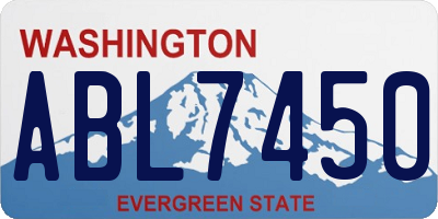 WA license plate ABL7450