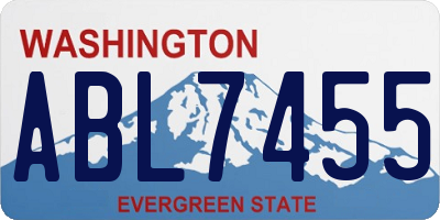 WA license plate ABL7455