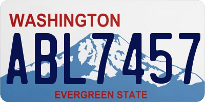 WA license plate ABL7457