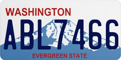 WA license plate ABL7466