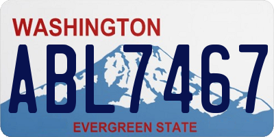 WA license plate ABL7467