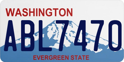 WA license plate ABL7470