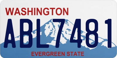 WA license plate ABL7481