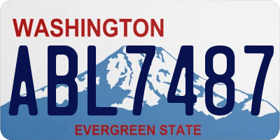 WA license plate ABL7487