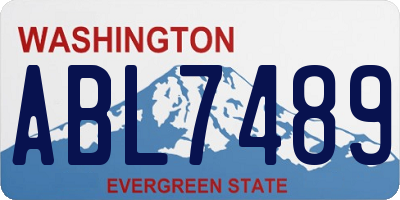 WA license plate ABL7489