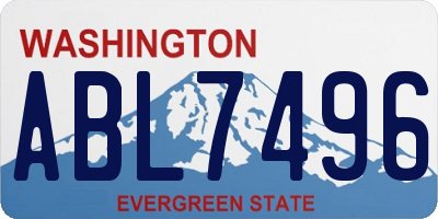 WA license plate ABL7496