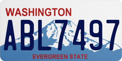 WA license plate ABL7497