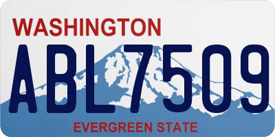 WA license plate ABL7509