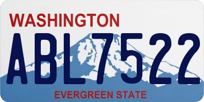 WA license plate ABL7522