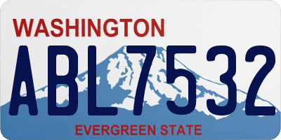 WA license plate ABL7532