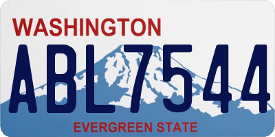 WA license plate ABL7544