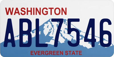 WA license plate ABL7546