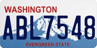 WA license plate ABL7548