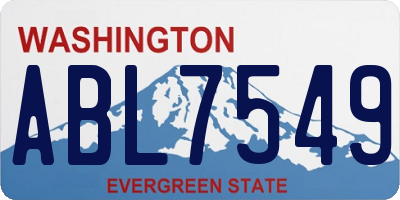 WA license plate ABL7549