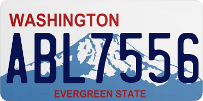 WA license plate ABL7556