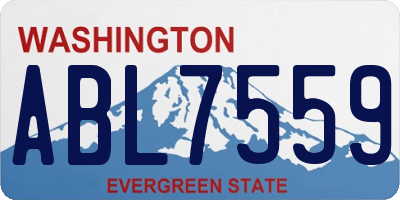 WA license plate ABL7559