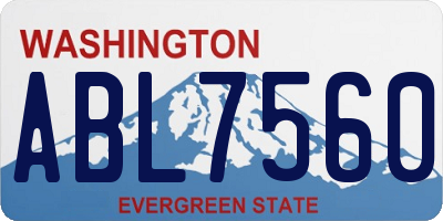 WA license plate ABL7560