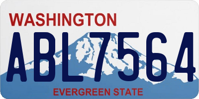 WA license plate ABL7564