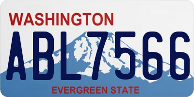 WA license plate ABL7566
