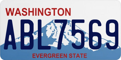 WA license plate ABL7569