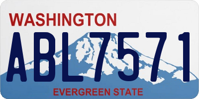 WA license plate ABL7571