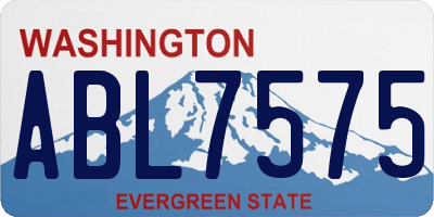 WA license plate ABL7575