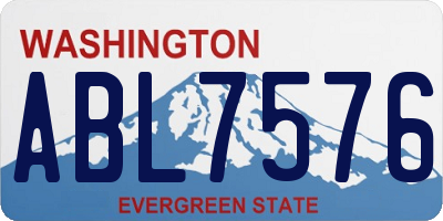 WA license plate ABL7576