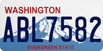 WA license plate ABL7582