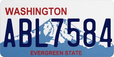 WA license plate ABL7584
