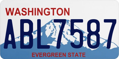 WA license plate ABL7587