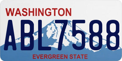 WA license plate ABL7588