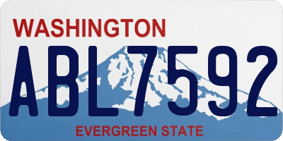 WA license plate ABL7592