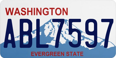 WA license plate ABL7597
