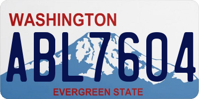 WA license plate ABL7604