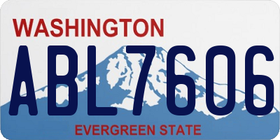 WA license plate ABL7606